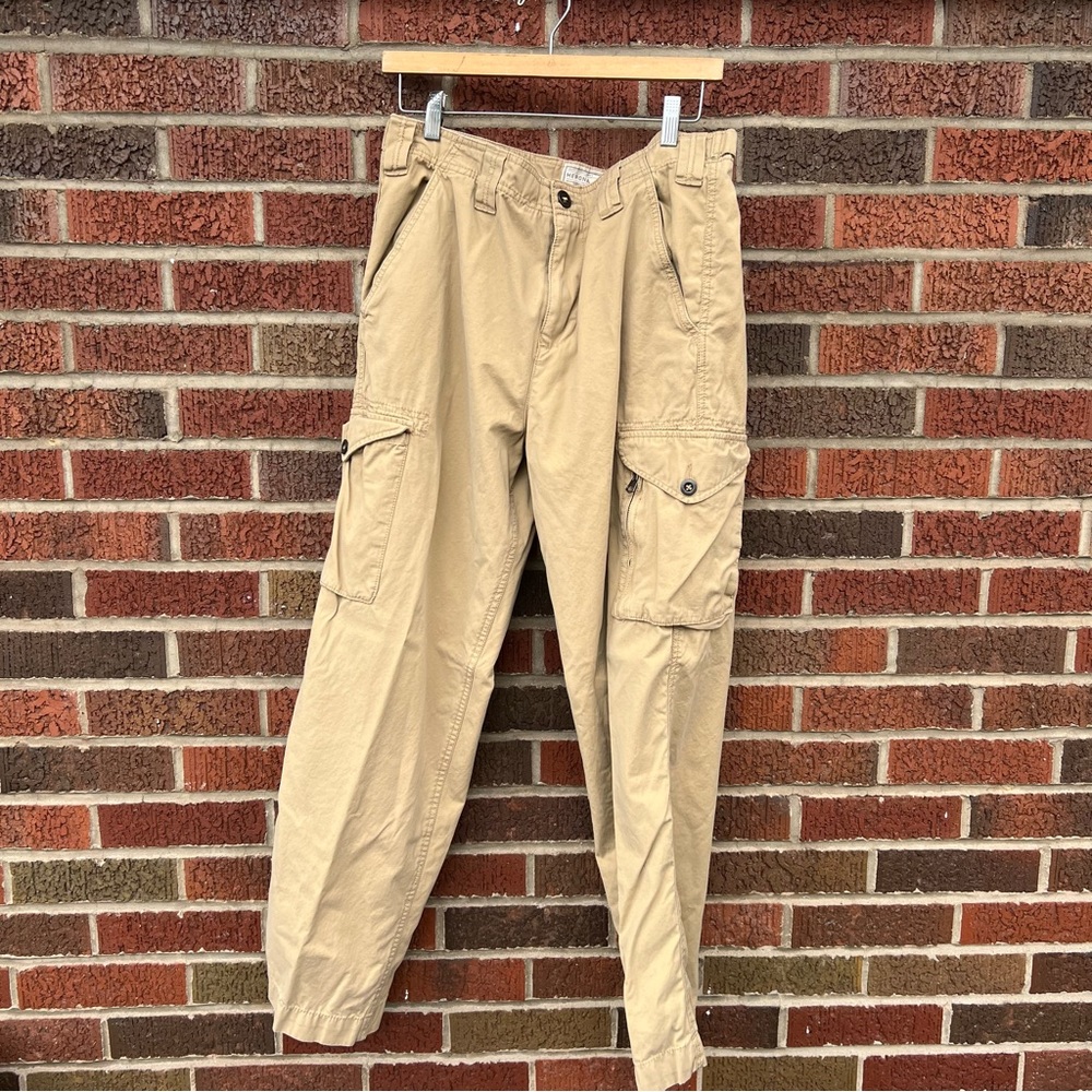 Merona Men's Tan Zipper Pocket Chino Cargo Pants